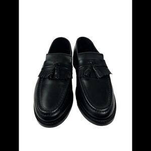 Samuel Windsor Mens Kempton  Leather Tassle Loafers Black Size 11 NWOB
